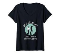 Mujer Salsa Is My Cardio Dance Silhouette Moonlight Camiseta Cuello V