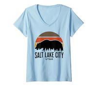 Mujer Salt Lake City Camiseta Cuello V