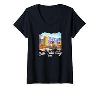 Mujer Salt Lake City Camiseta Cuello V