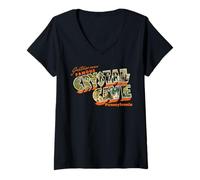Mujer Saludos Desde la Famosa Crystal Cave Pennsylvania Camiseta Cuello V