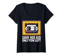 Mujer Salva a los niños de los 90. Solo quedan Unos Pocos. Entusia Camiseta Cuello V