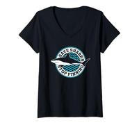 Mujer Salvar A Los Tiburones Stop Finning Anti Aleteo De Tiburones Camiseta Cuello V