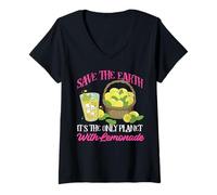 Mujer Salvar la Tierra - Es el único planeta con limonada Camiseta Cuello V