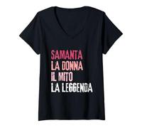 Mujer Samanta La Donna Il Mito La Leggenda Festa di Compleanno Camiseta Cuello V