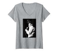 Mujer Sammy Davis Jr. Mr. Bojangles Singer Live 1982 Rat Pack Camiseta Cuello V