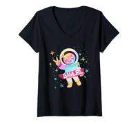 Mujer SAMUEL - hermoso nombre de niño con un astronauta lindo Camiseta Cuello V