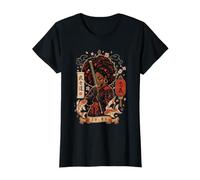 Mujer Samurai Africana Negra Espada Japonesa Katana Afro Girl Camiseta