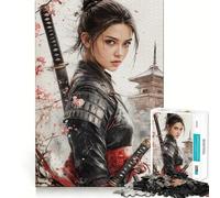 Mujer samurái con Katana, Rompecabezas de 1000 Piezas para Adultos, Regalo Ideal para desarrollar la lógica, Juego Relajante, Bordes definidos, Regalo conmovedor (50x75cm)