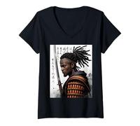 Mujer Samurai Warrior Saying Katana Strength Honor Hombres Mujeres Japón Camiseta Cuello V