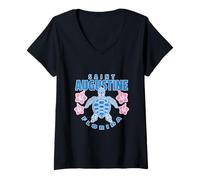 Mujer San Agustín Florida Vacaciones Tortuga Marina Flor Tropical Camiseta Cuello V