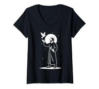 Mujer San José Obrero Iglesia Católica Patrono Padre Camiseta Cuello V
