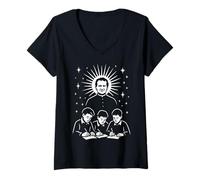 Mujer San Juan Bosco Don Santos Católicos Sacerdote Italiano Camiseta Cuello V
