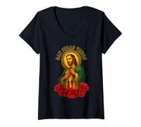 Mujer San Judas, Apóstol de Cristo y Mártir Glorioso Camiseta Cuello V