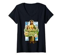 Mujer San Judas Tadeo Gracias, Santo Patrón, Saint Jude Thaddeus Camiseta Cuello V