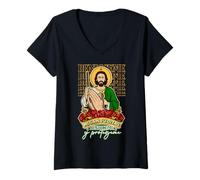 Mujer San Judas Tadeo Saint Jude Thaddeus Gracias por mis Milagros Camiseta Cuello V