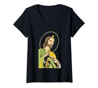 Mujer San Judas Tadeo (Saint Jude The Apostle) Camiseta Cuello V