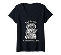 Mujer San Judas Tadeo, Santa Muerte, Santa María Camiseta Cuello V