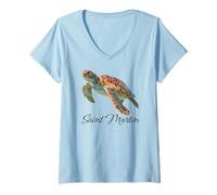 Mujer San Martín/Saint Martin Camiseta Cuello V