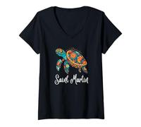 Mujer San Martín/Saint Martin Camiseta Cuello V