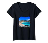 Mujer San Martín/Sint Maarten Philipsburg Camiseta Cuello V