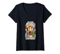 Mujer San Miguel Arcángeles Católicos Bíblicos Camiseta Cuello V