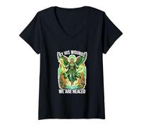 Mujer San Rafael Arcángeles Católicos Bíblicos Camiseta Cuello V