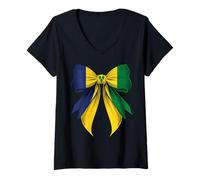 Mujer San Vicente y las Granadinas Orgullo San Vicenciano Chica Mamá Camiseta Cuello V