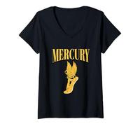 Mujer Sandalia ala Divina de Mercurio Mitología Griega Vintage Camiseta Cuello V