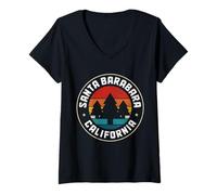 Mujer Santa Bárbara California Camiseta Cuello V