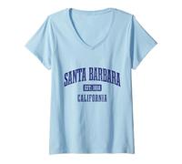 Mujer Santa Bárbara California Camiseta Cuello V