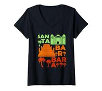 Mujer Santa Bárbara California Souvenir Hombres Santa Bárbara Camiseta Cuello V