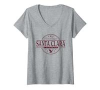 Mujer Santa Clara California - Etiqueta Santa Clara CA Camiseta Cuello V