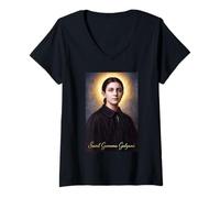 Mujer Santa Gemma Galgani Camiseta Cuello V