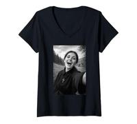 Mujer Santa Gemma Galgani Selfie Camiseta Cuello V