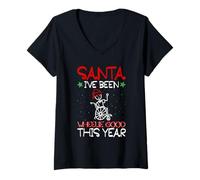 Mujer Santa, he Sido Bueno Este año - Silla de Ruedas Camiseta Cuello V