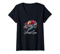 Mujer Santa Lucía Island Souvenir Mar Caribe Santa Lucía Camiseta Cuello V