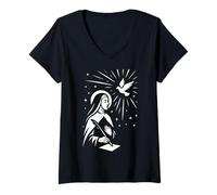 Mujer Santa Teresa de Ávila Confirmación Católicos Espíritu Santo Camiseta Cuello V