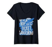 Mujer Santorini Take The Trip Buy The Ticket Camiseta Cuello V