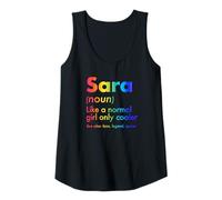 Mujer Sara como Una Chica Normal Solo Cooler Queen Nombre Camiseta sin Mangas