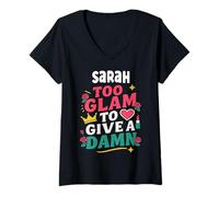 Mujer Sarah Personalized Women's Gift Custom Sarah Camiseta Cuello V