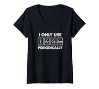 Mujer Sarcasmo periódicamente diseño de elementos químicos Camiseta Cuello V