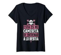 Mujer Sarcastic Gym Funny Spanish Inspirational Slang Gym Exercise Camiseta Cuello V