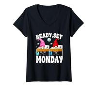 Mujer Sarcastic Office GNOME Graphic Funny Saying For Office Squad Camiseta Cuello V