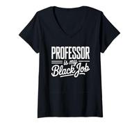 Mujer Sarcástico Diciendo Que el Profesor es mi Carrera Secreta Mujeres Hombres Camiseta Cuello V