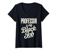 Mujer Sarcástico diciendo que el profesor es mi carrera secreta Mujeres Hombres Camiseta Cuello V