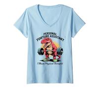 Mujer Sarcástico Sólo Terapia FÍSICA No Tortura PT PTA Rehabilitación Camiseta Cuello V