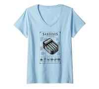 Mujer Sardinas En Aceite De Oliva Anatomía De Un Humilde Tesoro Camiseta Cuello V