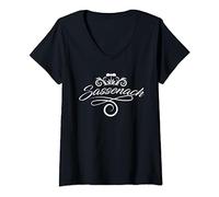 Mujer Sassenach Outlander Flourish Libélula escocesa Camiseta Cuello V