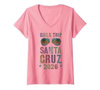 Mujer Sassy Girls Trip Santa Cruz 2026 Viaje Crucero Vacaciones Camiseta Cuello V