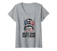 Mujer Sassy Mud, Bollos DESORDENADOS, Carreras SUCIAS, Mudder Queen, Mudding Squad Camiseta Cuello V